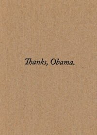 Thanks, Obama