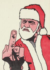 Variation #1477 of Variation #1477 of Variation #1477 of Santa Flips the Bird