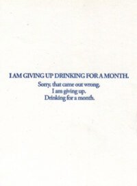 Giving Up Drinking